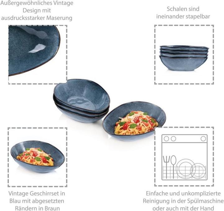 Immagine prodotto Sänger Geschirr Ciotole per la pasta Darwin (1 l, 4 x)