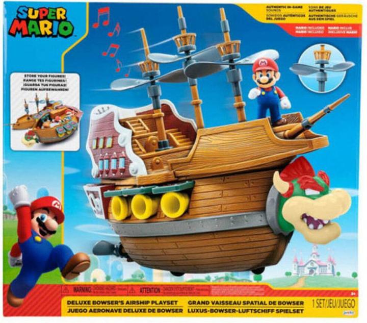 Actual product image Jakks Pacific Super Mario 2.5 Inch Deluxe Bowser"s Ship Playset