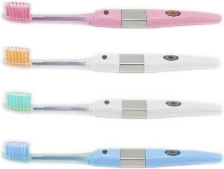 Actual product image Schnarwiler Zahnbürste mit Ionen Technologie MEDIUM inkl. 30ml Zahnpasta und 2 Ersatzbürsten - assortierte Farbe (30 ml)