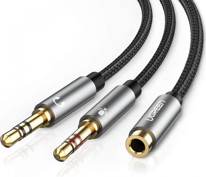 Produktbild Ugreen Mikrofon und Kopfhörer Y Splitter 3.5 mm Klinke (0.20 m, 3.5mm Klinke (AUX))