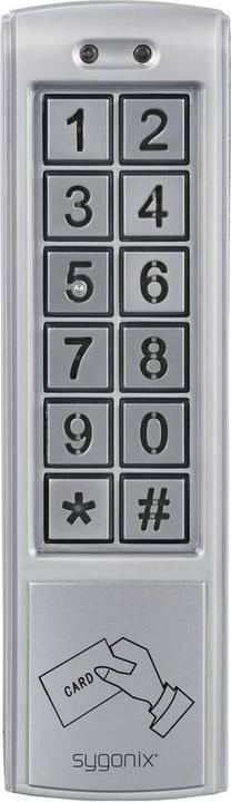 Actual product image Sygonix SY-6421352 Code-Tastatur mit RFID Oberflächenmontage 12 V DC/AC, 24 V D (Key card, Electronic numerical code)