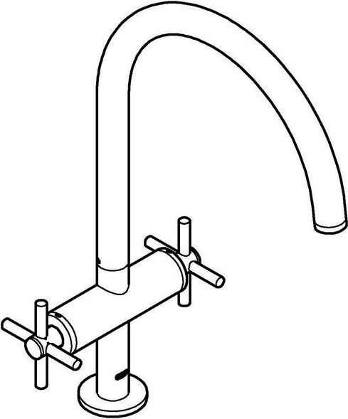 Actual product image Grohe Two-handle sink mixer ATRIO 1/2" C-outlet su-st