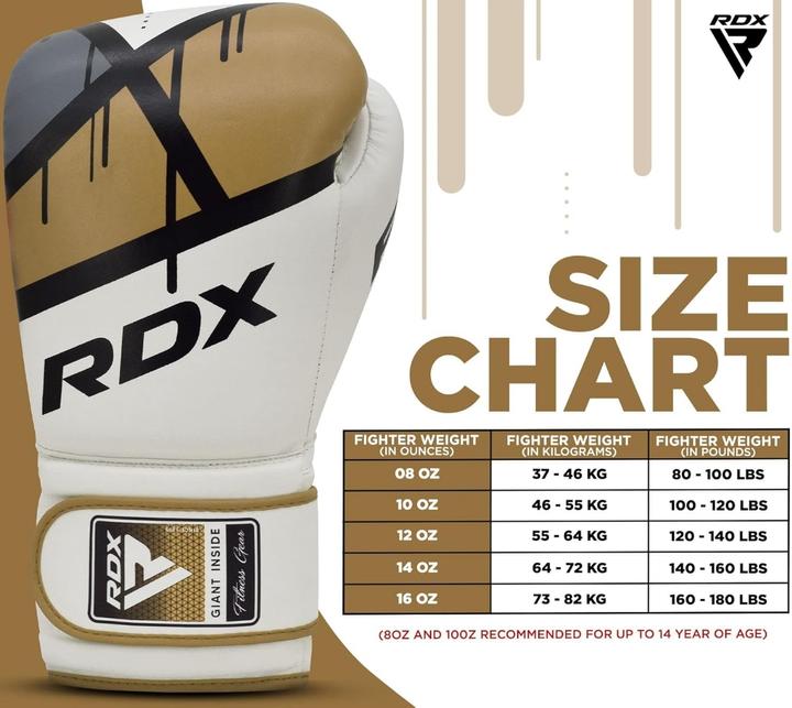 Immagine prodotto Rdx Guanto da boxe BGR-F7 dorato (10 OZ, Taglia unica)