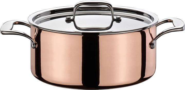 Produktbild Spring Bratentopf nieder mit Deckel (24 cm, Bräter + Schmortopf, Edelstahl)
