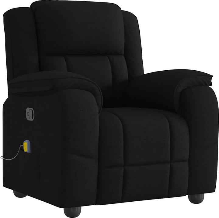 VidaXL Massagesessel Schwarz Stoff Massage TV-Sessel