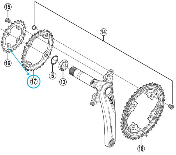 Actual product image Shimano Deore XT FC-T781 (36)