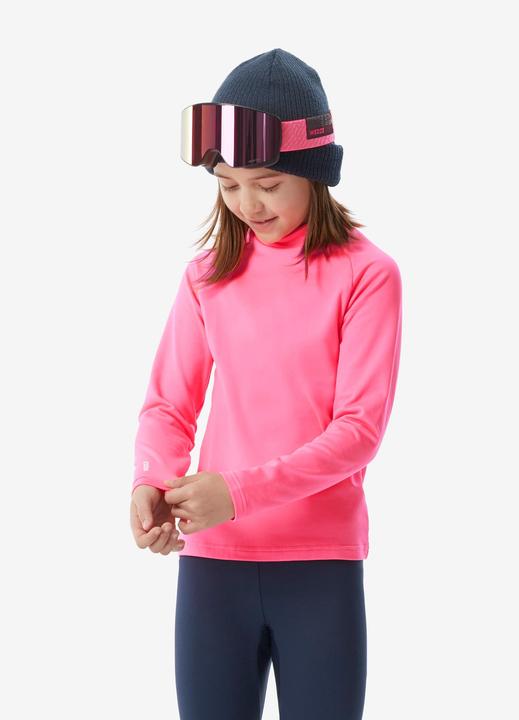 Immagine prodotto Wedze Maglia funzionale da sci per bambini con collo alto - BL 500 rosa neon (152)