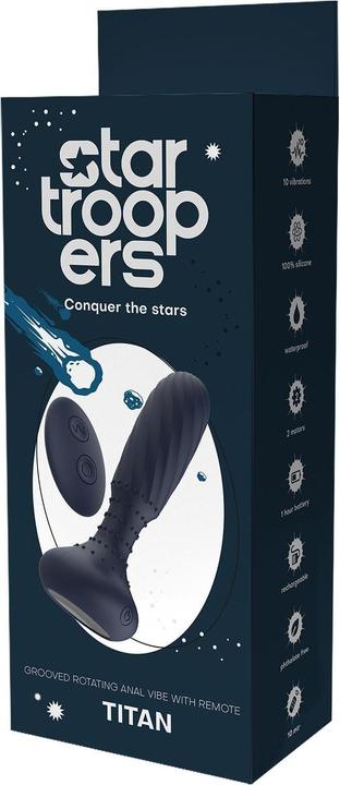 Produktbild Dreamtoys Dream Toys Startroopers Titan Vibrating Vibe With Remote Analplug Blue 14,2 cm