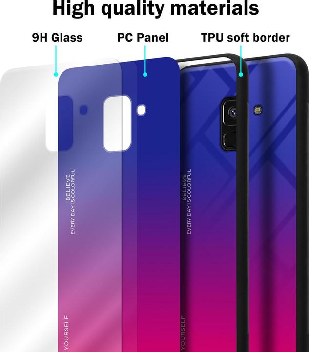Actual product image Cadorabo TPU 2 colors glass cover (Samsung Galaxy A8 (2018))