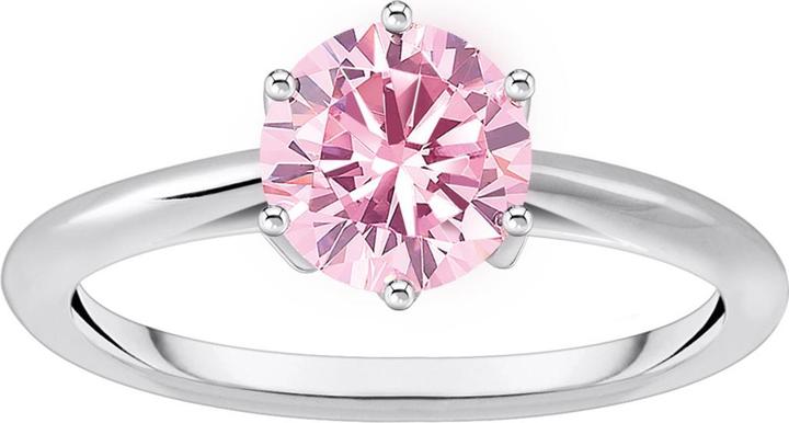 Thomas Sabo Ring mit pinkfarbenem Stein im Brillantschliff