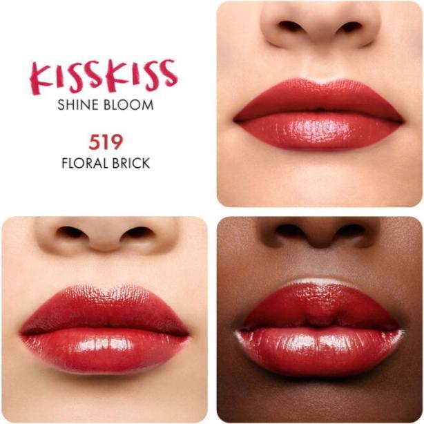 Actual product image Guerlain KissKiss Shine Bloom No 519 (519 Floral Brick)