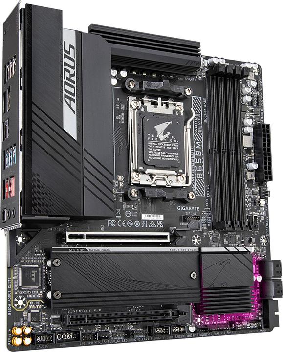 Produktbild Gigabyte MB GBT AMD AM5 B650M AORUS ELITE (AM5, AMD B650, ATX)