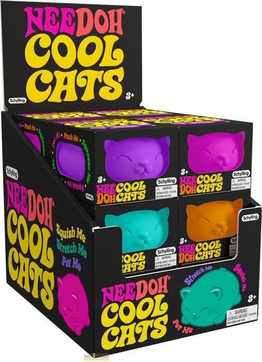 Actual product image NeeDoh Schylling Nee Doh Cool Cats Stress ball