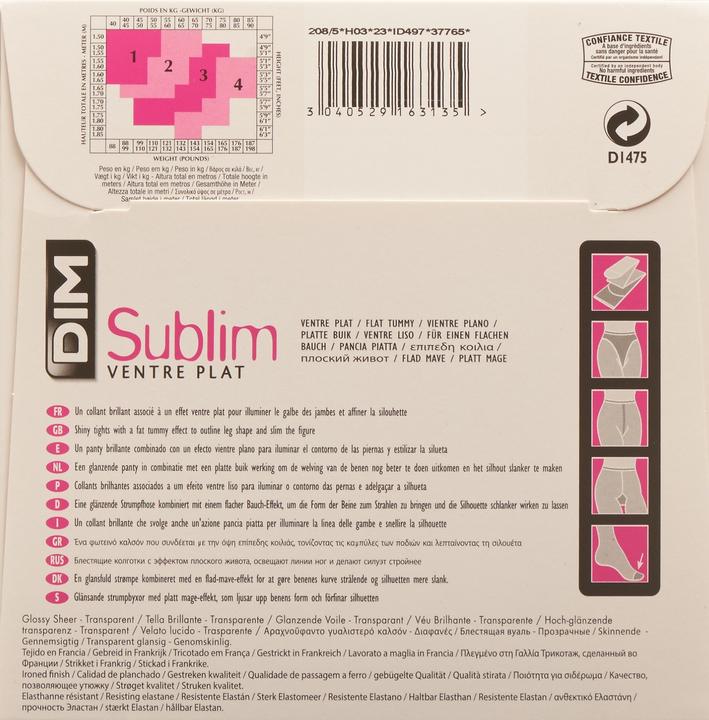 Produktbild DIM Sublim Ventre Plat (15 DEN, 42 - 44)