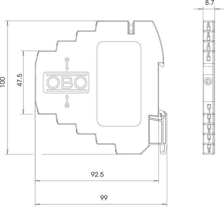Produktbild OBO Bettermann OBO MDP-2 D-5-T Blitzbarriere 2pol