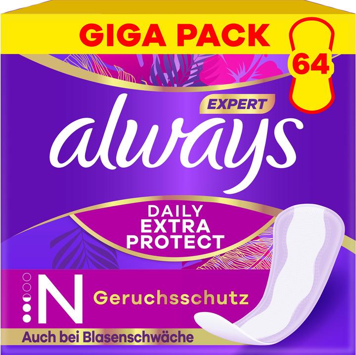 Actual product image Always Expert Daily Extra Protect (64 x, Panty liners)