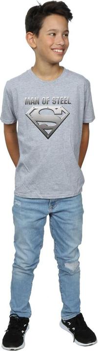 Actual product image Boys Superman Man Of Steel Shield T-Shirt (140, 146)