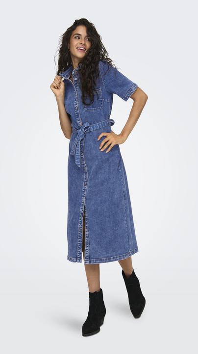 Produktbild Only Locker geschnitten Rundhals Kurzes Kleid Jeanskleid (L)
