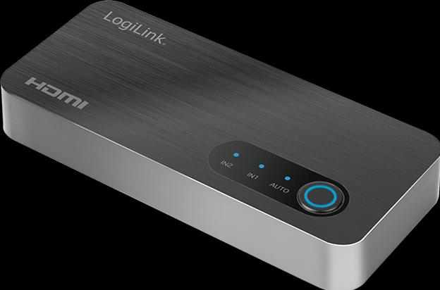 LogiLink HDMI-Switch, 2x1-Port, 8K/60 Hz, HDCP, HDR, VRR, CEC