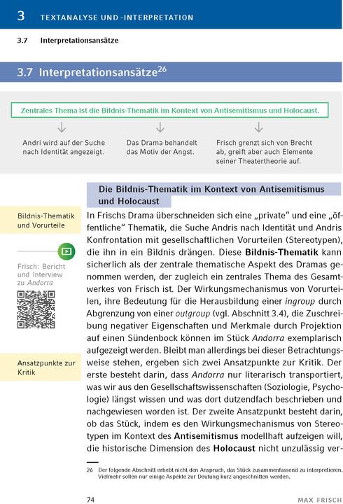 Produktbild Andorra von Max Frisch - Textanalyse und Interpretation (Deutsch, Max Frisch, Bernd Matzkowski, 2024)