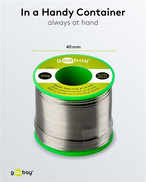 Productafbeelding Goobay Professioneel loodvrij soldeer, ø 1.0 mm, 250 g (Soldeer)