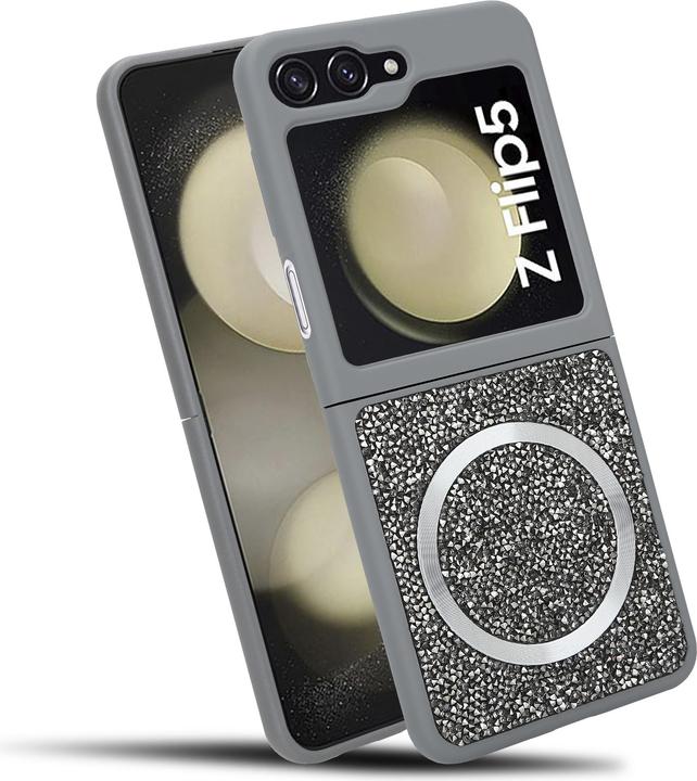 Produktbild Cadorabo Samsung Galaxy Z FLIP 5 Hülle kompatibel mit MagSafe Glitzer Case (Samsung Galaxy Z Flip 5G)