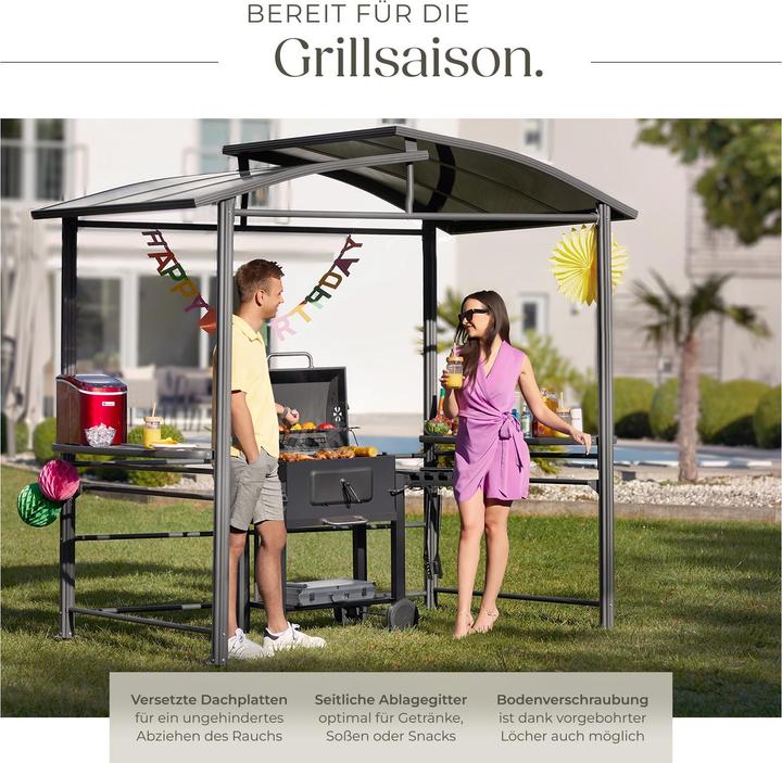 Produktbild tectake Grillpavillon Asado (240 cm, 150 cm)