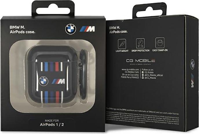 Immagine prodotto BMW BMA222SWTK AirPods 1/2 cover czarny/nero Linee multiple colorate (Borsa per cuffie)