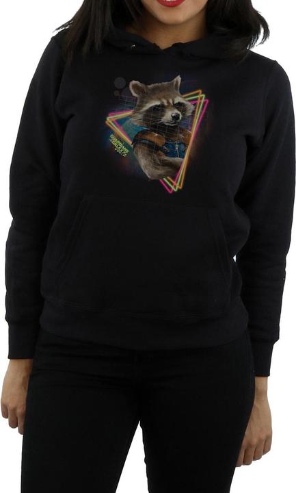 Guardians of the Galaxy Womens/Ladies Rocket Raccoon Neon Cotton Hoodie (M)