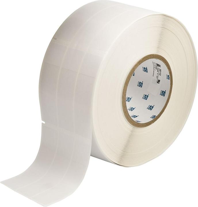 Image du produit Brady THT-10-427-3, vinyle auto-laminant, blanc/transparent, 25,4 x 25,4(95,25)mm, permanent
