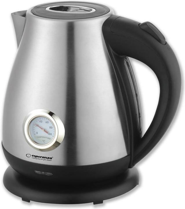 Produktbild Esperanza EKK029 Electric kettle with a thermometer 1.7 L 2200 W Inox (1.70 l, EU-Stecker)