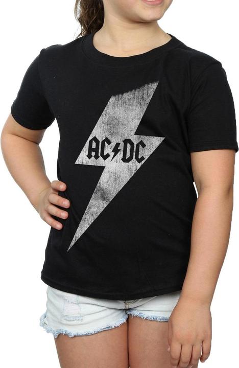 Produktbild AC/DC Mädchen Lightning Bolt TShirt aus Baumwolle (140, 146)