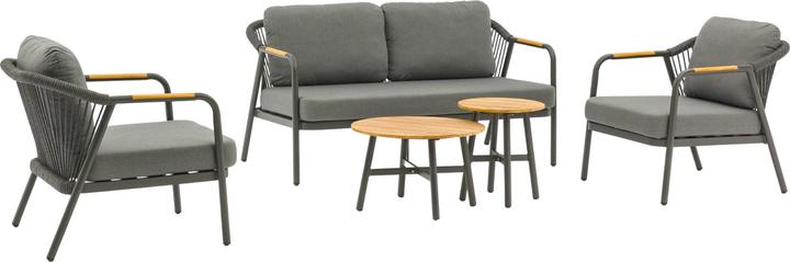 Image du produit Ventaris Verona Gartenlounge Set Aluminium 5-pièces incl. tables d'appoint Anthracite