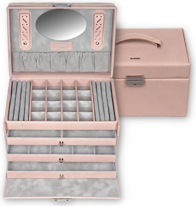 Immagine prodotto Sacher 77.107.560221 - Portagioie Lena in pelle rosa pastello