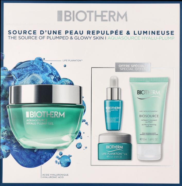 Actual product image Biotherm Aquasource Hyalu Plump Routine Set Life Plankton Elixir 7ml + Aquasource Gel 50ml + Life Plankton Ey (Facial care set)