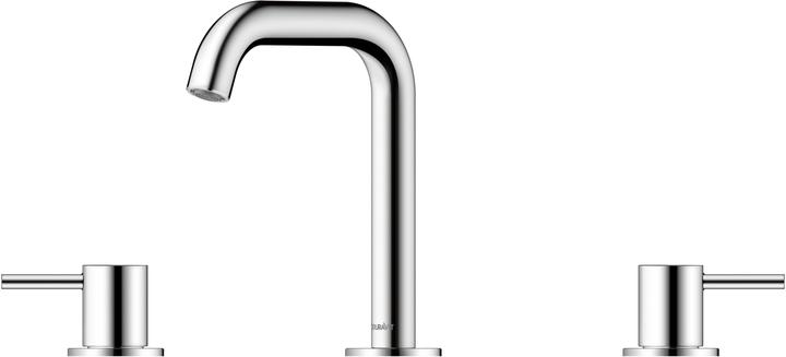 Productafbeelding Duravit Circle 3-gats wastafelmengkraan, 140 mm projectie, met afvoerset, chroom, CE1060005010