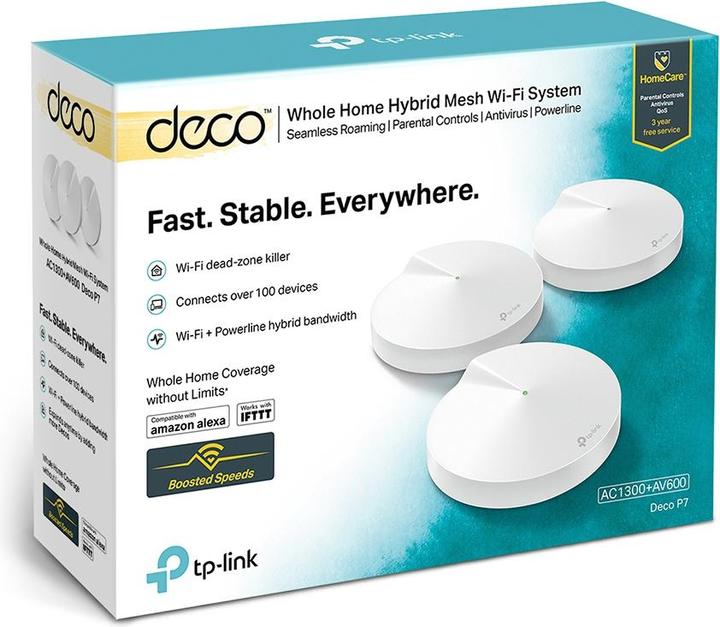 Produktbild TP-Link Deco P7 Powerline WLAN Mesh 3er Set (AC1300 + AV600)