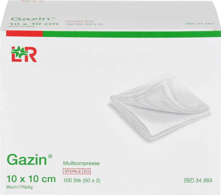 Gazin Kompressen steril 10x10cm, 100 St. Kompressen