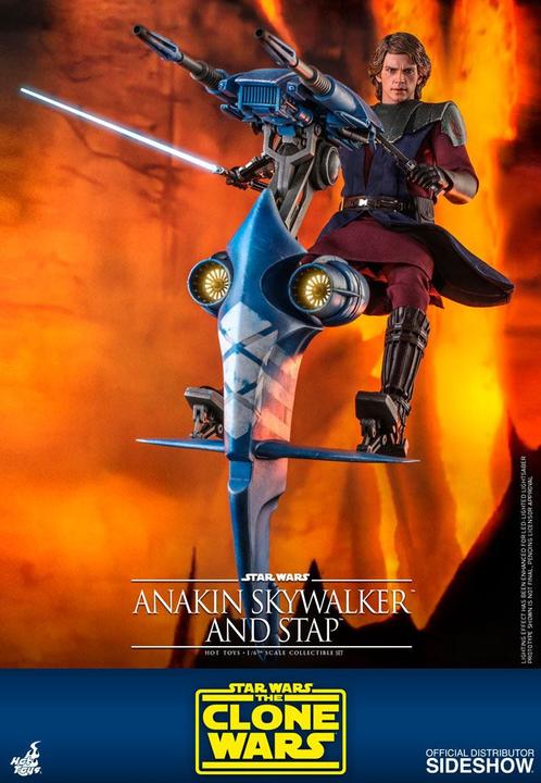 Actual product image Hot Toys Star Wars - The Clone Wars "Anakin Skywalker & STAP" 1/6 Scale Figure