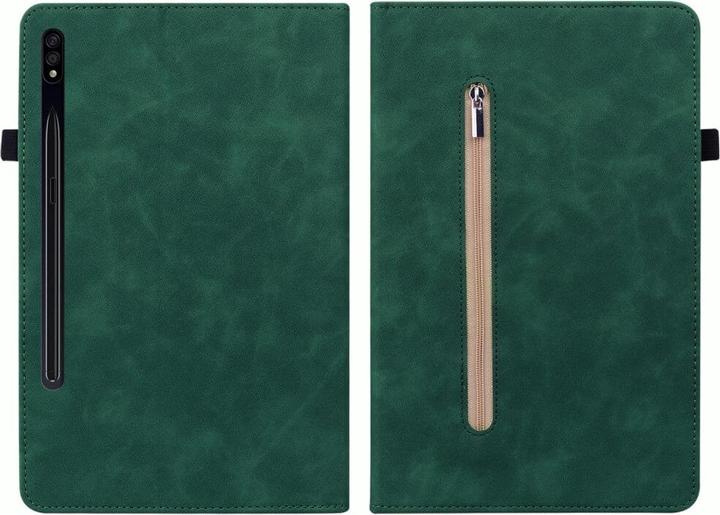 Actual product image Cover-Discount Galaxy Tab S9+ - protective cover with zipper bag green (Galaxy Tab S9 Plus)