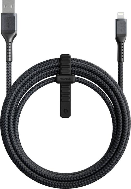 Actual product image Nomad Rugged USB-A to Lightning Cable 3 m (3 m, USB 3.2 Gen 1, 12 W)