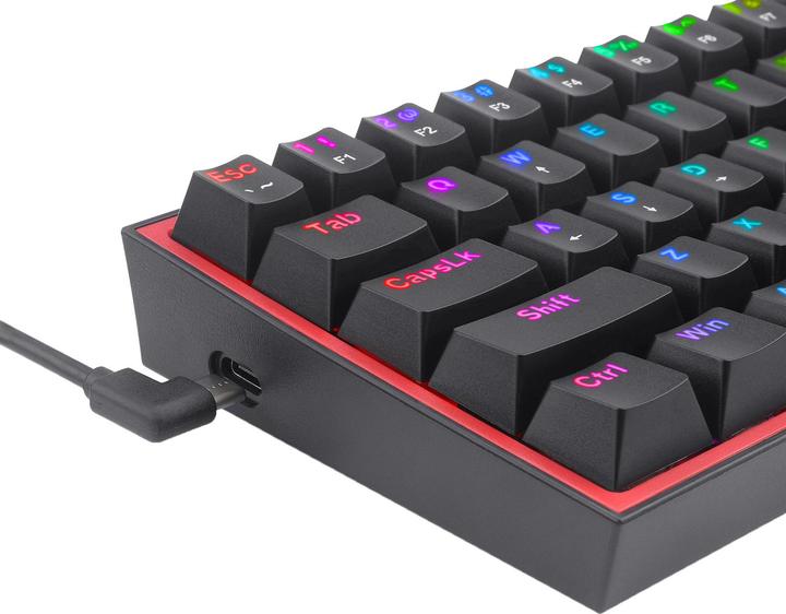 Actual product image Redragon Klawiatura K617 Fizz Red switch (K617-RGB) (US, Cable)