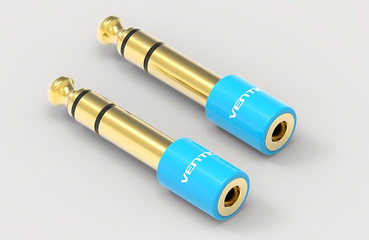 Image du produit Vention Adaptateur audio VAB-S01-L, Jack 3.5mm vers Jack 6.5mm (Adaptateur angulaire)