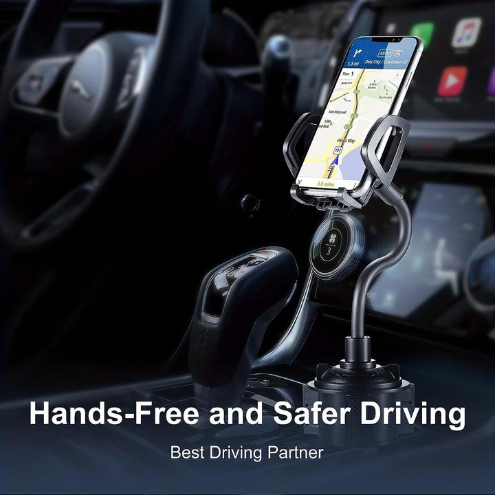 Image du produit PhoneLook Support universel pour smartphone handsfree pour voiture pour porte-gobelet bras flexible