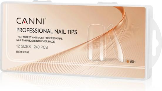 Canni Nail Tip Square (Nagelkleber, Transparent)