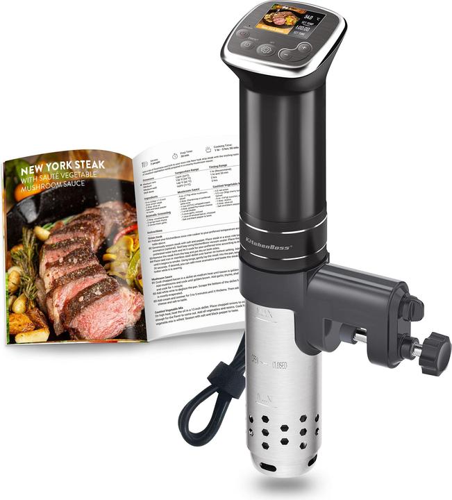 Produktbild KitchenBoss Sous-Vide Stick G322 Schwarz mit 5Stk Vakuumierbeutel
