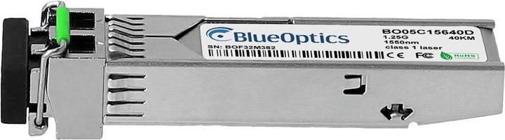 Actual product image BlueOptics Compatible Extreme Networks MGBIC-LC08 © BO05C15640D SFP Transceiver, LC-Duplex, 1000BASE-EX, Singl