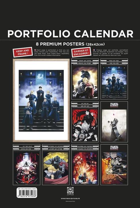 Actual product image PIKA Fullmetal alchemist : portfolio calendar : 8 premium posters 2025 (French)