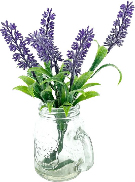 Produktbild NTK-Collection Kunstblume Lavendel in Glaskrug (19 cm)