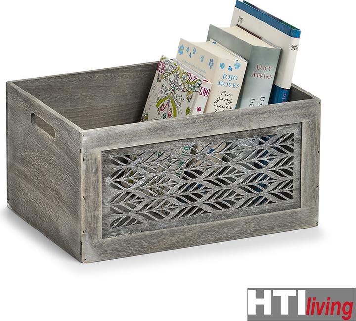 Produktbild HTI-Living Aufbewahrungskiste, Holz, grau (1 x, 30 x 16 x 20 cm, 35 x 18 x 25 cm)